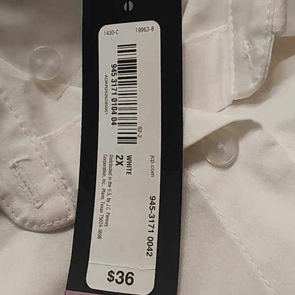 Worthington women's white button down shirt nwt - Picture 7 of 7